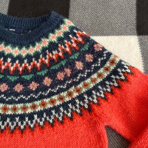 Gap Kids Girls Fair Isle Wool Mohair Sweater Sz XXL
